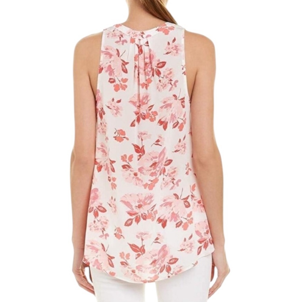 Joie Aruna Floral Sleeveless Silk Blouse Tank Top White Pink‎ Womens Small NWT - Picture 3 of 10